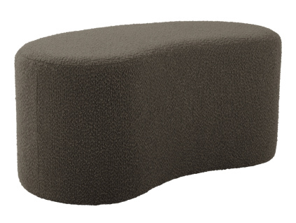 Bouclé taburet Ada Wave 80 x 43 cm