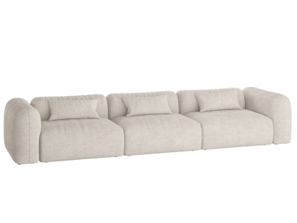 Bouclé pohovka Yaro 362 cm