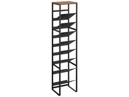 Černý kovový stojan na láhve Yamazaki Tower 88,5 cm