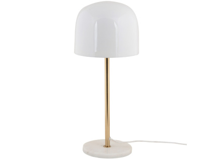 Bílá kovová stolní lampa Manta
