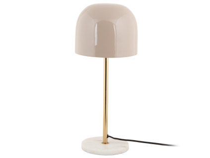 Béžovošedá kovová stolní lampa Manta