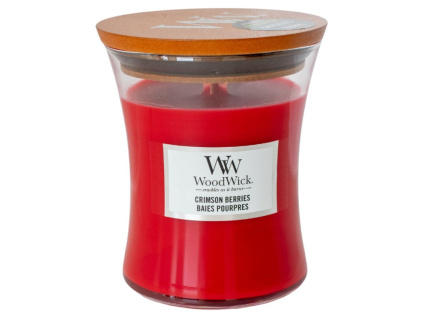 Střední vonná svíčka Woodwick, Crimson Berries