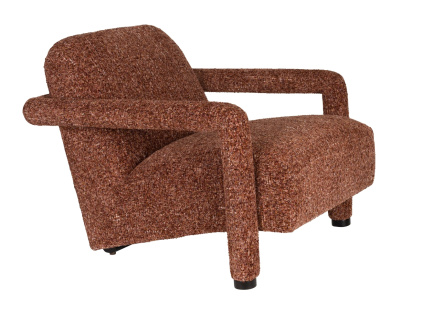 Červené čalouněné lounge křeslo DUTCHBONE KENT