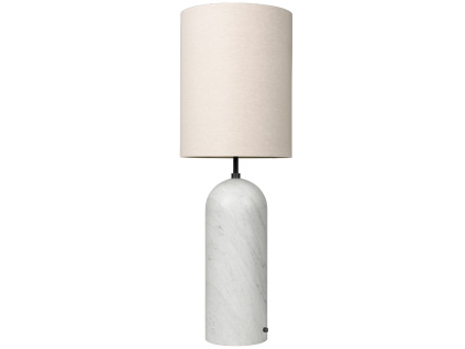 Bílá Mramorová stojací lampa Gubi Gravity 130 cm