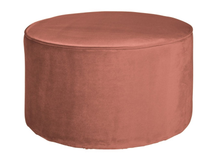 Starorůžový sametový taburet Norma 60 cm
