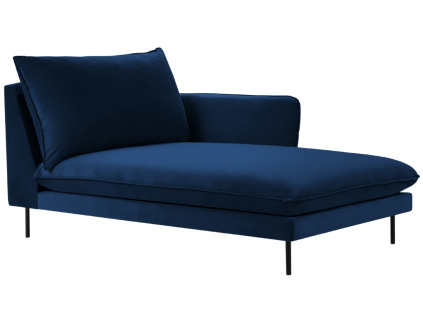 Královsky modrá sametová lenoška Cosmopolitan Design Vienna 170 cm, pravá