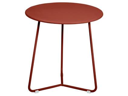 Zemitě červený kovový odkládací stolek Fermob Cocotte 34 cm