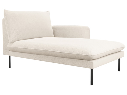 Béžová bouclé lenoška Cosmopolitan Design Vienna 170 cm, pravá