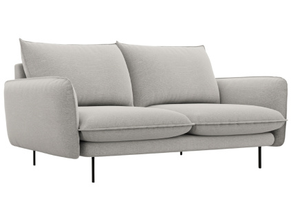 Světle šedá čalouněná dvoumístná pohovka Cosmopolitan Design Vienna 160 cm