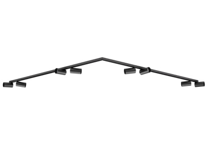 Černé kovové bodové světlo Oso 150 cm