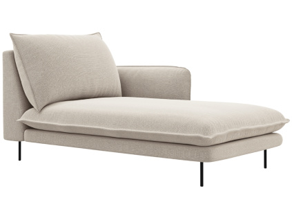 Světle béžová čalouněná lenoška Cosmopolitan Design Vienna 170 cm, pravá