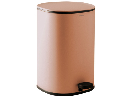 Růžový kovový odpadkový koš Essentials 5 l
