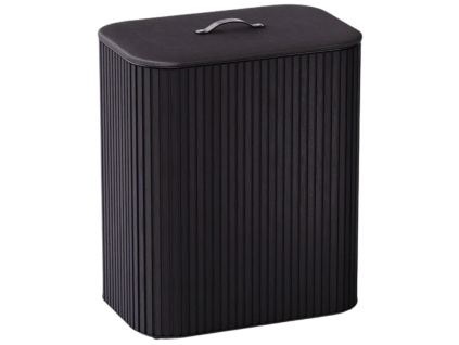 Černý koš na prádlo Tota Luxe Trio 90 l