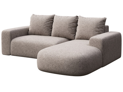 Šedá čalouněná rohová pohovka Monce 255 cm, pravá