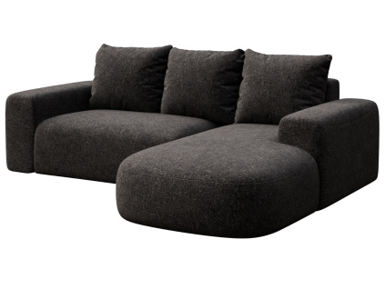 Antracitově šedá čalouněná rohová pohovka Monce 255 cm, pravá