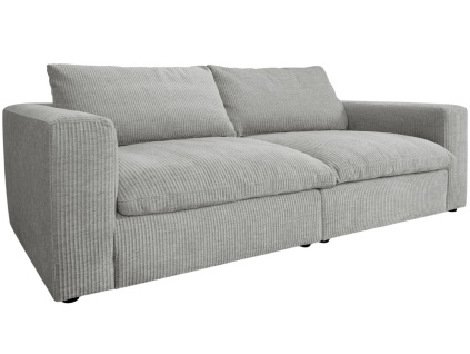 Světle šedá manšestrová trojmístná pohovka Lazy 226 cm