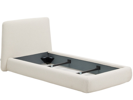 Béžová jednolůžková postel Kave Home Martina 90 x 200 cm