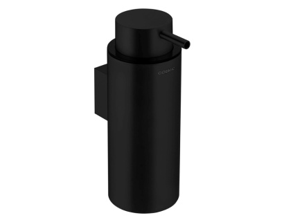 Černý kovový nástěnný dávkovač mýdla Logic 200 ml
