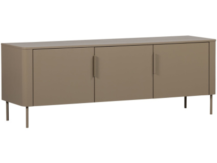 Béžovohnědý dřevěný TV stolek Gunnar 154 x 44 cm