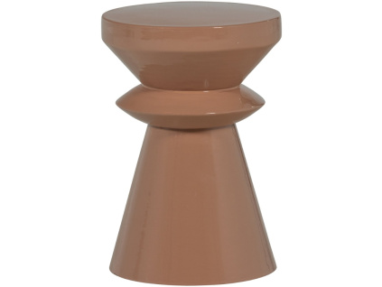 Růžový kovový odkládací stolek Fedde 30 cm