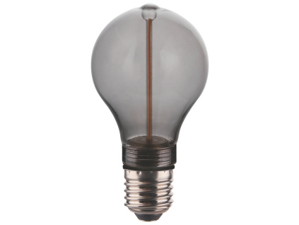 Kouřově šedá dekorativní stmívatelná LED žárovka Deco A60 E27 2W