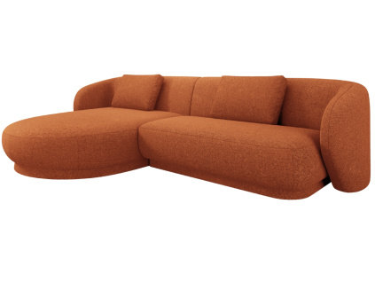 Terakotově oranžová čalouněná rohová Cosmopolitan Design Camden 289 cm, levá