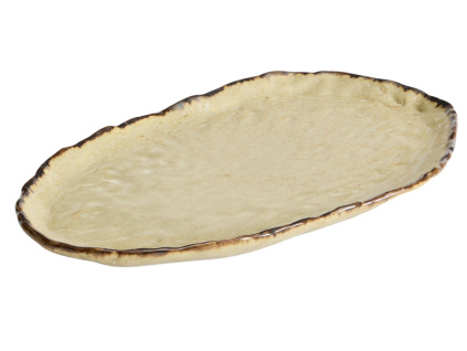 Hnědý keramický tácek Kave Home Abela 40 x 24,5 cm