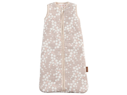 Růžový mušelínový dětský spací pytel Quax Natural 70 cm
