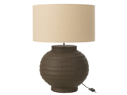 Hnědá keramická stolní lampa Terracotta 62 cm