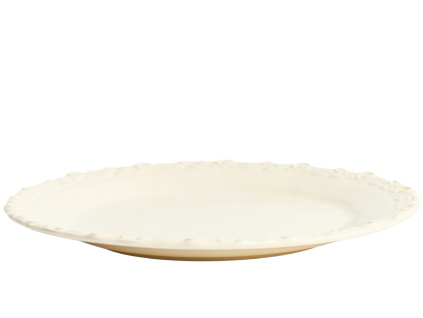 Béžový keramický talíř kave home Varla 28 cm