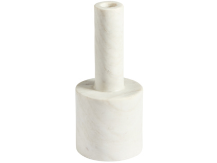 Bílý mramorový svícen kave home Zalvori 23 cm