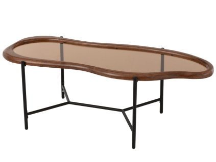 Hnědý konferenční stolek Mell 118 x 48 cm