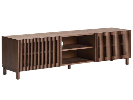 Ořechový TV stolek Kave Home Beyla 180 x 42,5 cm