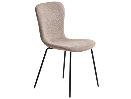 Béžová čalouněná jídelní židle Unique Furniture Delta
