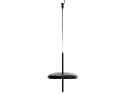 Černé kovové nabíjecí závěsné LED světlo Kave Home Porte Ø 16 cm