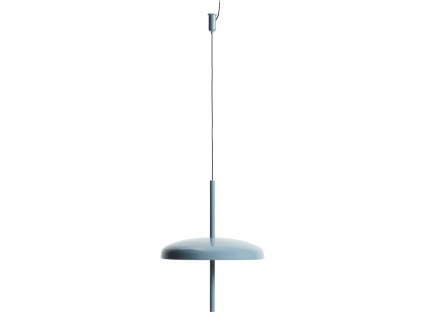 Modré kovové nabíjecí závěsné LED světlo Kave Home Porte Ø 16 cm