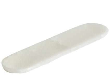 Bílý alabastrový tác kave home Noreli 40,5 x 10 cm