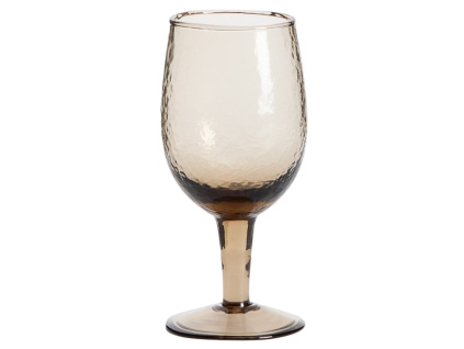 Hnědá sklenice na víno Kave home Sileia