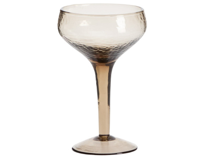 Hnědá sklenice na víno Kave home Sileia