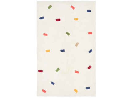 Bílý balvněný koberec kave home Epifania 150 x 200 cm