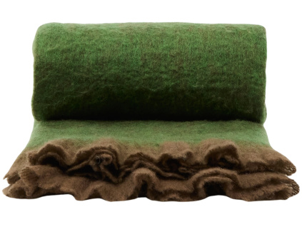 Zelený pléd Kave Home Odelna 130 x 170 cm