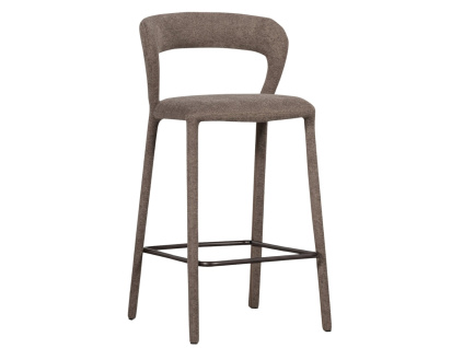 Hnědá čalouněná barová židle Noble 71 cm