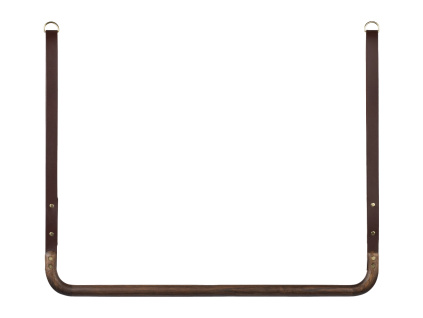 Tmavý dubový věšák do šatníku Trapeze 68/105 cm