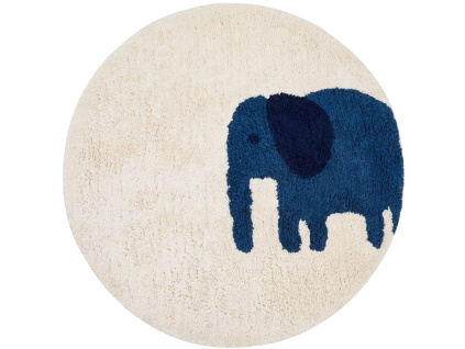 Béžový koberec se slonem kave home Tandani Ø 100 cm