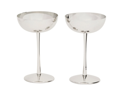 Set dvou nerezových skleniček Kave Home Nirela