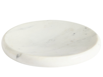 Bílý mramorový podnos kave home Obena Ø 25 cm