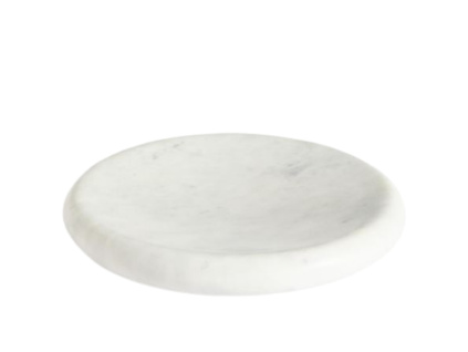 Bílý mramorový podnos kave home Obena Ø 20 cm