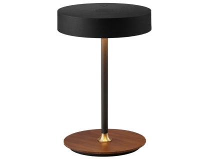 Černá kovová nabíjecí stolní LED lampa Halo Design On the Move 19 cm