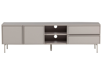 Světle šedý TV stolek Tours 180 x 42 cm