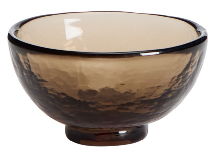 Hnědá skleněná miska Kave home Sileia 10 cm